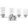 Sommerset; 4 Light; Vanity Fixture; Brushed Nickel Finish with Clear Glass