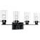Sommerset; 4 Light; Vanity Fixture; Matte Black Finish with Clear Glass
