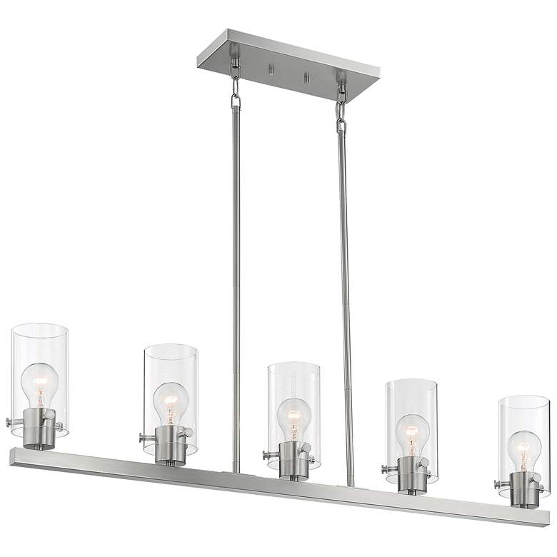 Image 1 Sommerset; 5 Light; Island Pendant Fixture; Brushed Nickel Finish