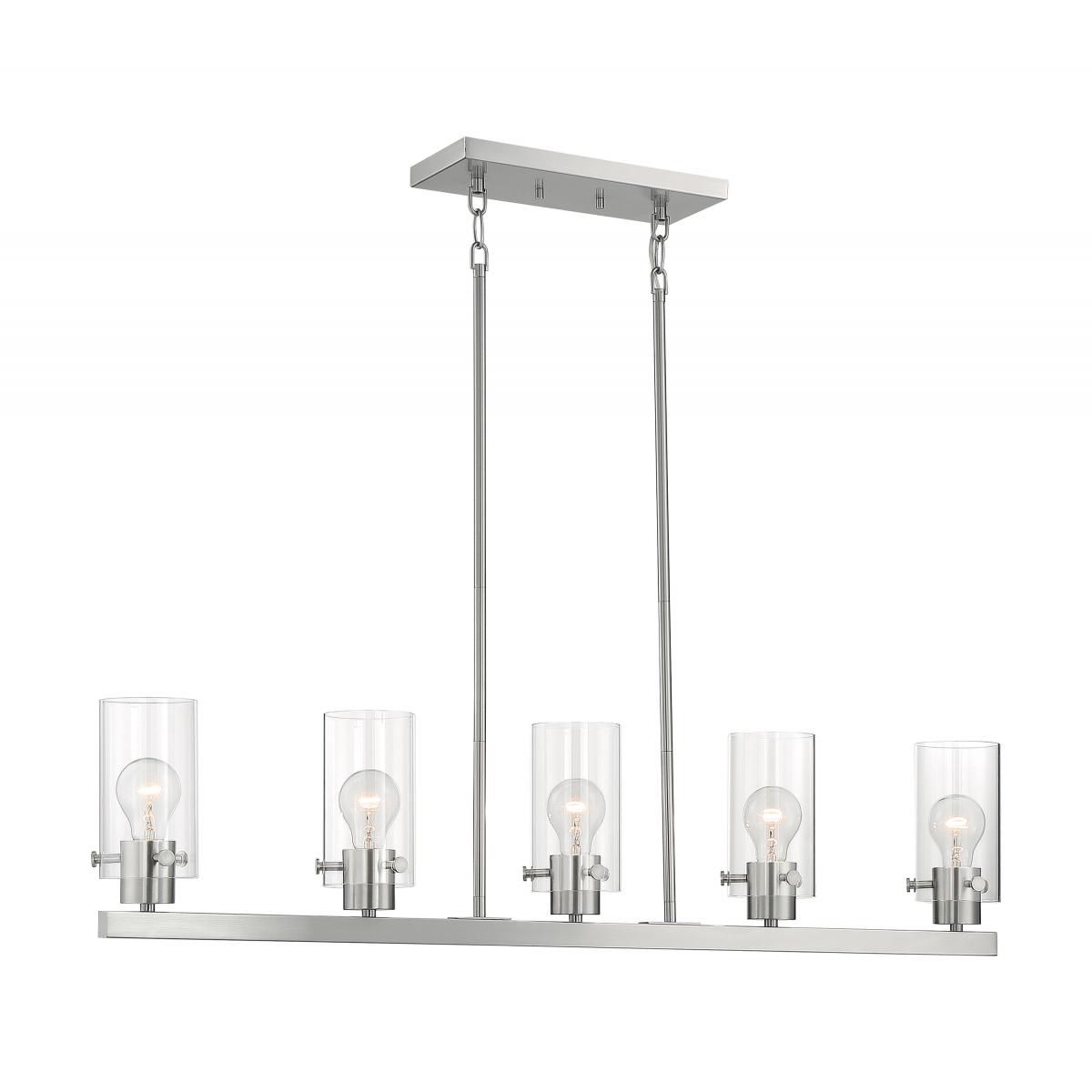 Image 4 Sommerset; 5 Light; Island Pendant Fixture; Brushed Nickel Finish more views
