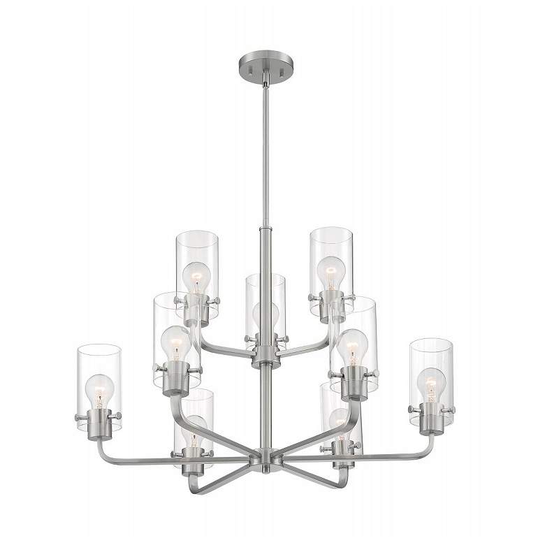 Image 1 Sommerset; 9 Light; Chandelier Fixture; Brushed Nickel Finish
