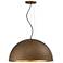 Sommerton 3-Light Pendant in Rubbed Bronze with Gold Leaf