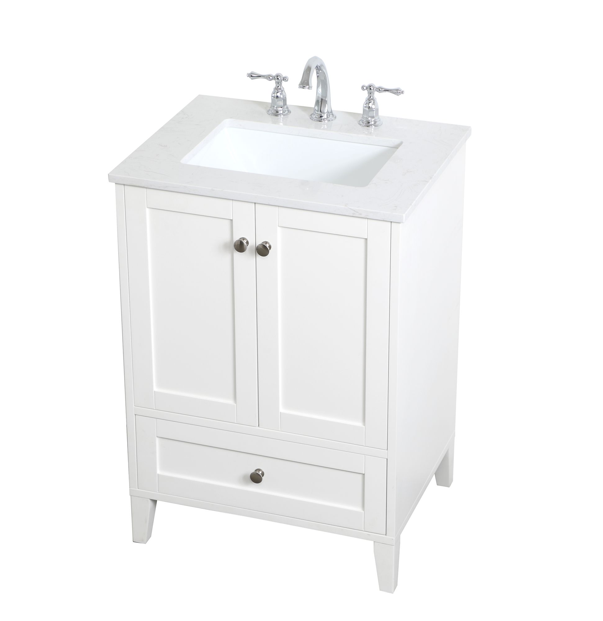 Image 4 Sommerville 24 Inch Single Bathroom Vanity In White more views