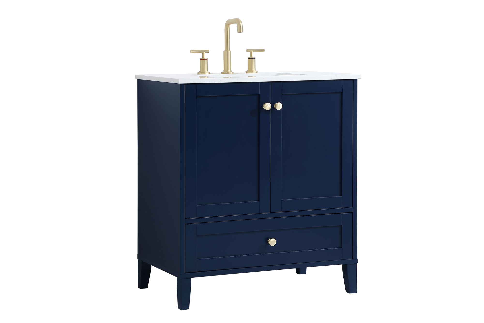 Image 2 Sommerville 30 Inch Single Bathroom Vanity In Blue more views