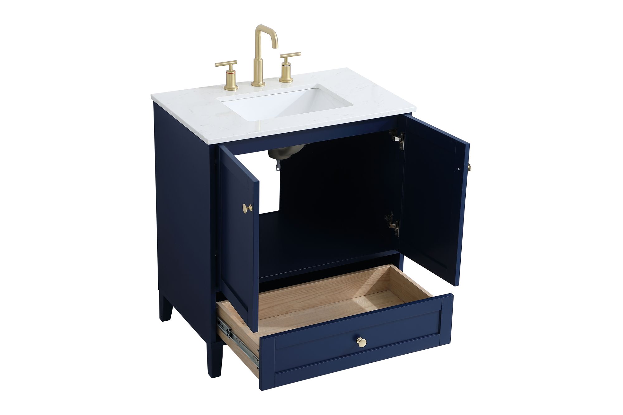Image 4 Sommerville 30 Inch Single Bathroom Vanity In Blue more views