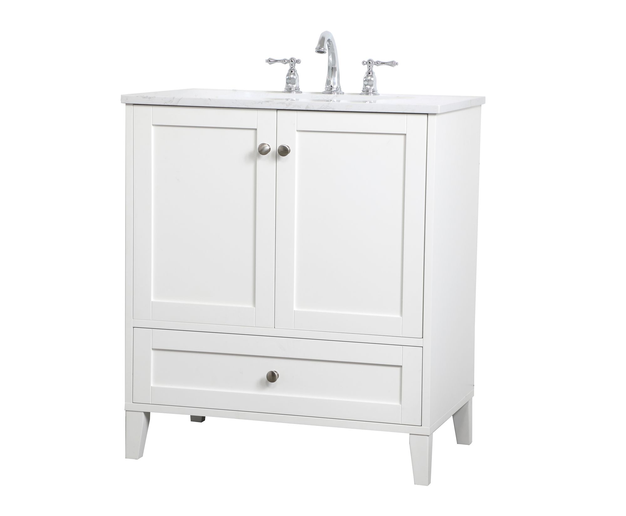 Image 3 Sommerville 30 Inch Single Bathroom Vanity In White more views