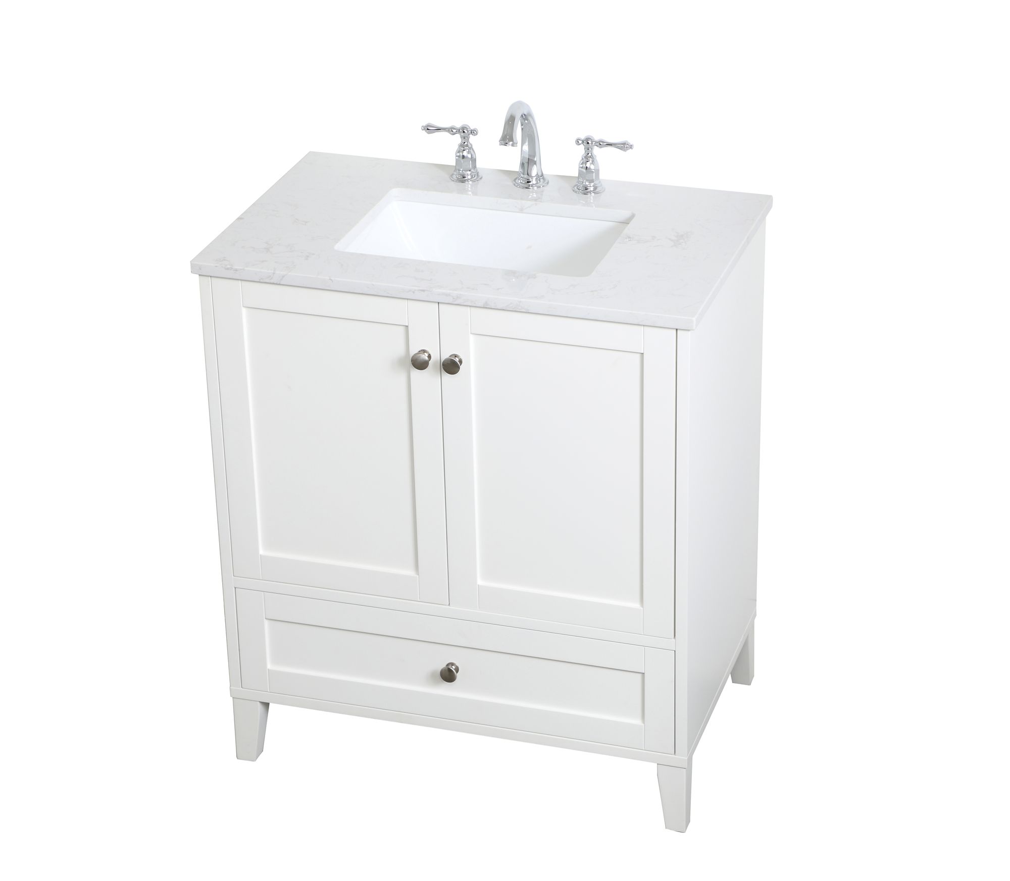 Image 4 Sommerville 30 Inch Single Bathroom Vanity In White more views