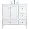 Sommerville 36"W White 3-Drawer Single Sink Bathroom Vanity