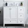 2_Sommerville 36"W White 3-Drawer Single Sink Bathroom Vanity more views