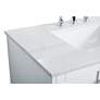 6_Sommerville 36"W White 3-Drawer Single Sink Bathroom Vanity more views