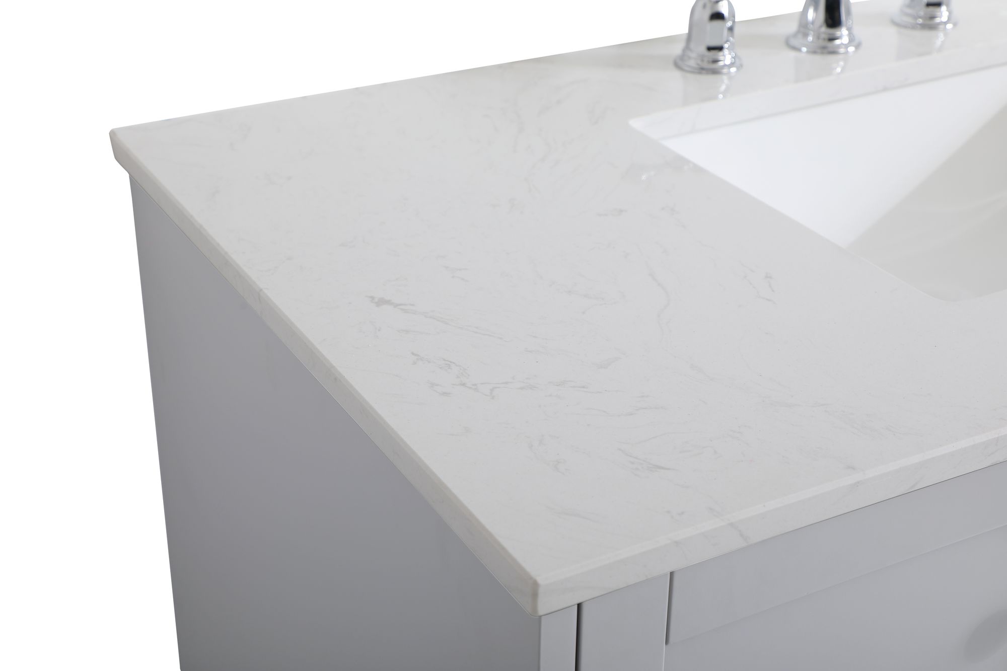Image 5 Sommerville 42 in. Grey Bathroom Vanity With White Calacatta Quartz more views
