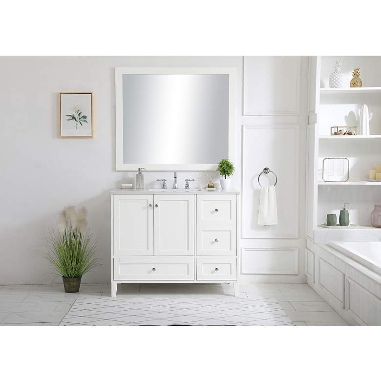 Image 4 Sommerville 42"W White 3-Drawer Single Sink Bathroom Vanity more views