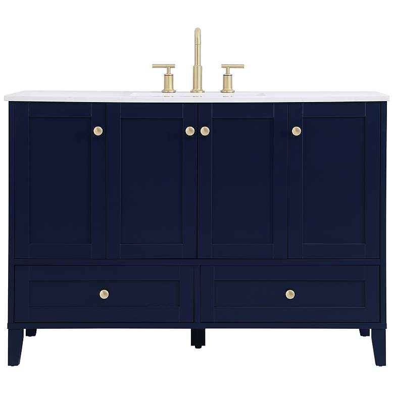 Image 2 Sommerville 48" Wide Blue Single Sink Bathroom Vanity
