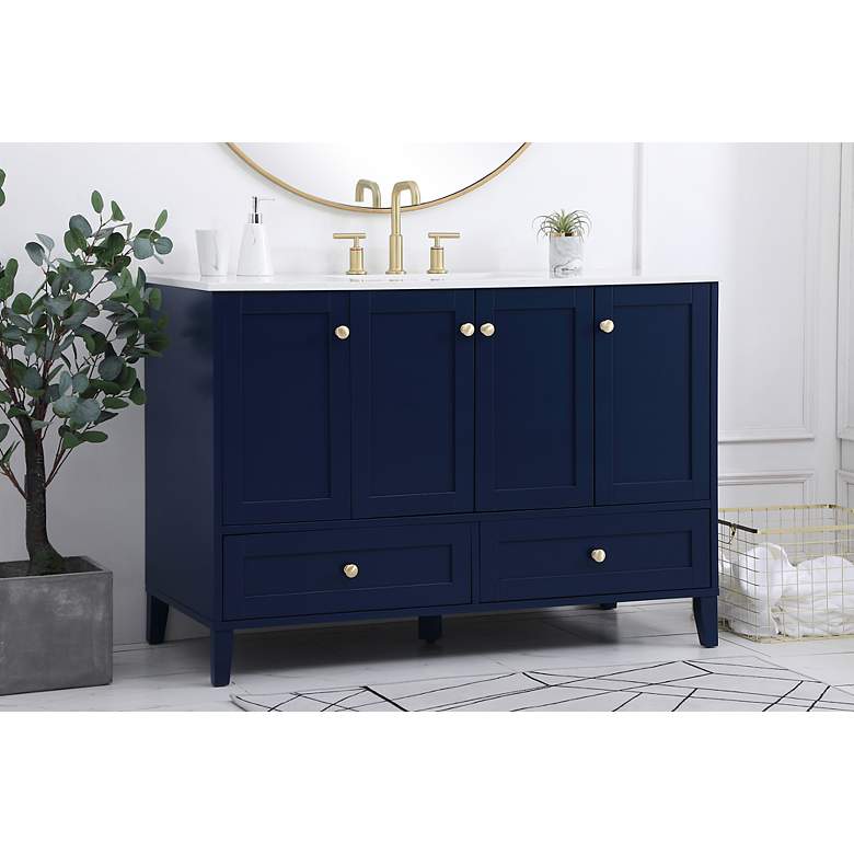 Image 3 Sommerville 48" Wide Blue Single Sink Bathroom Vanity more views