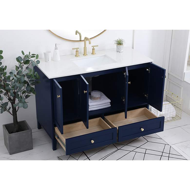 Image 4 Sommerville 48" Wide Blue Single Sink Bathroom Vanity more views