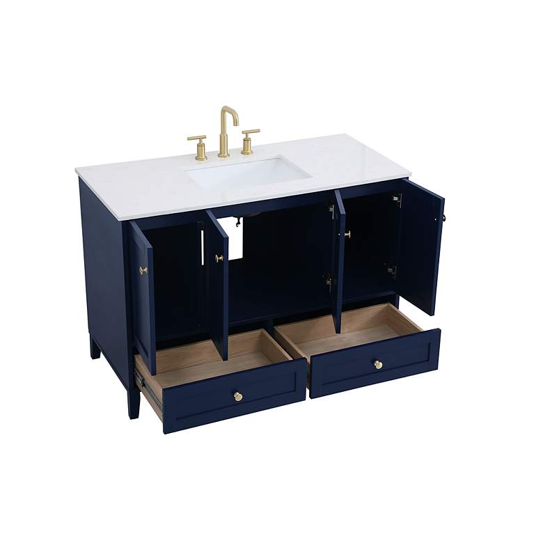 Image 5 Sommerville 48" Wide Blue Single Sink Bathroom Vanity more views