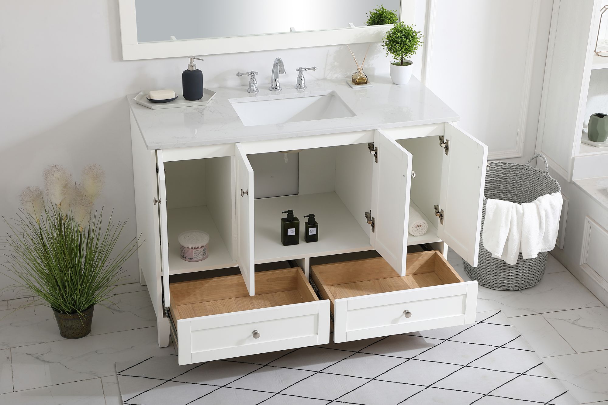 Image 2 Sommerville 48" Wide White Single Sink Bathroom Vanity more views