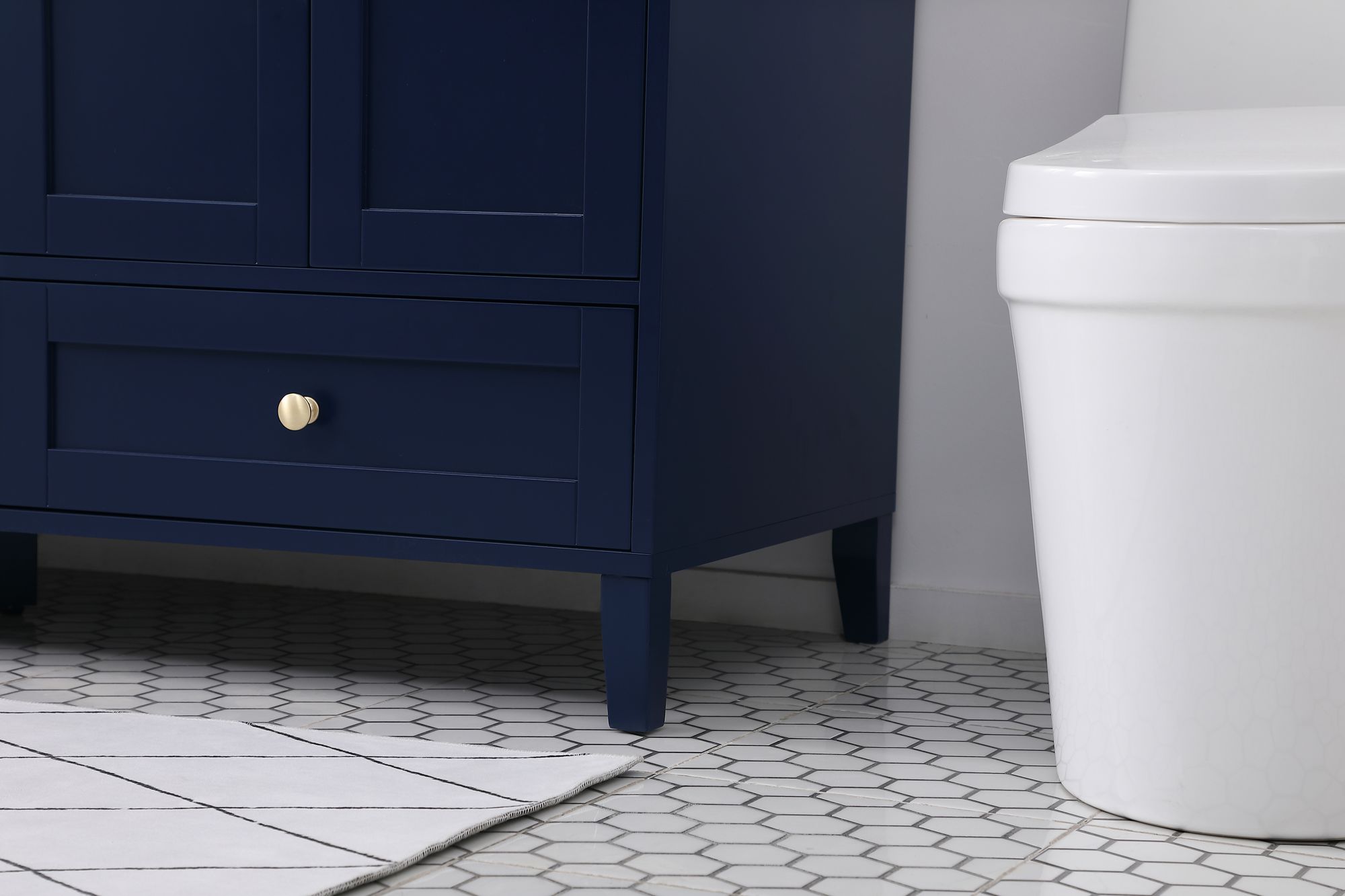 Image 6 Sommerville 60 in. Blue Double Sink Bathroom Vanity, Calacatta White Quartz more views