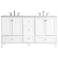 Sommerville 60" Wide White Double Sink Bathroom Vanity