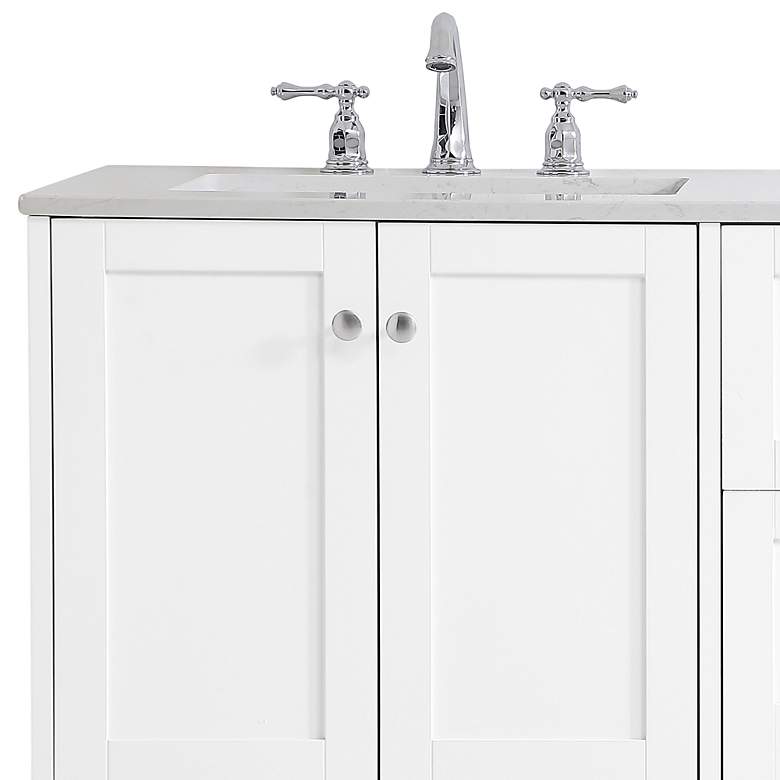 Image 3 Sommerville 60" Wide White Double Sink Bathroom Vanity more views