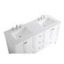 4_Sommerville 60" Wide White Double Sink Bathroom Vanity more views