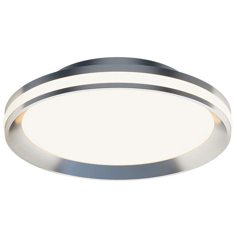 Image 2 Sona 12" Wide Satin Nickel LED Flush Mount