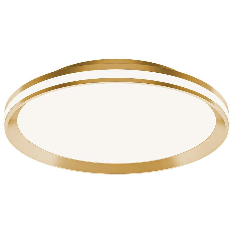 Image 2 Sona 16" Wide Satin Brass LED Ceiling Light