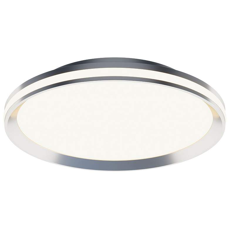 Image 1 Sona 16" Wide Satin Nickel LED Flush Mount