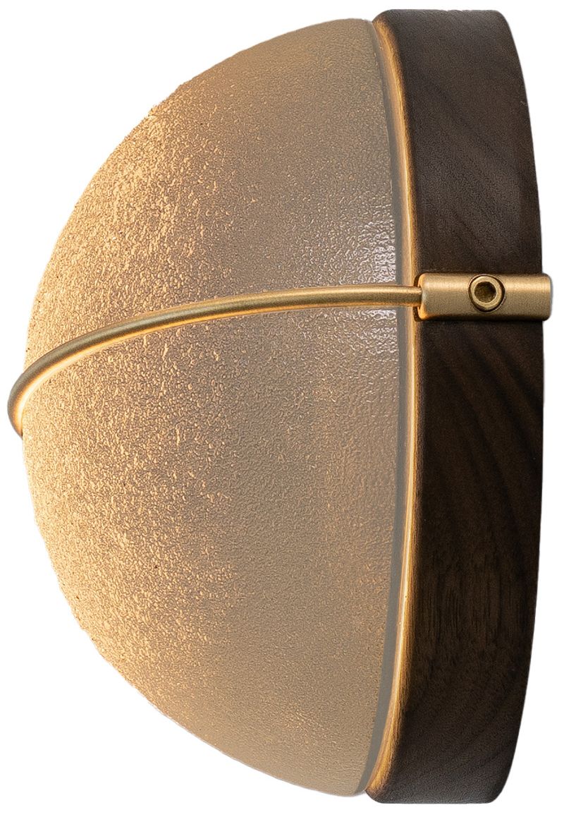 Image 2 Sona 6.75"H Brushed Brass, Walnut LED Wall Sconce - 4000K more views
