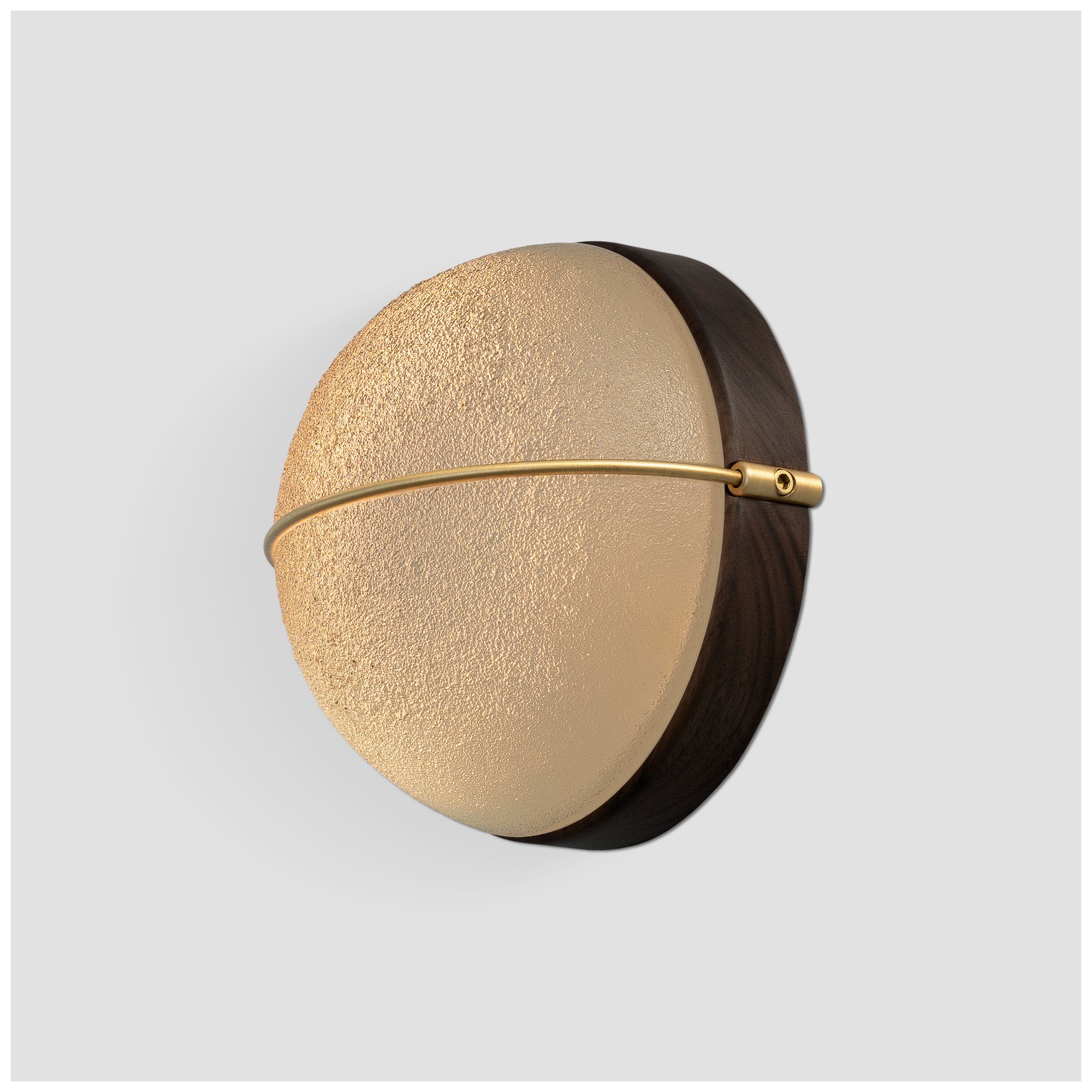 Image 3 Sona 6.75"H Brushed Brass, Walnut LED Wall Sconce - 4000K more views