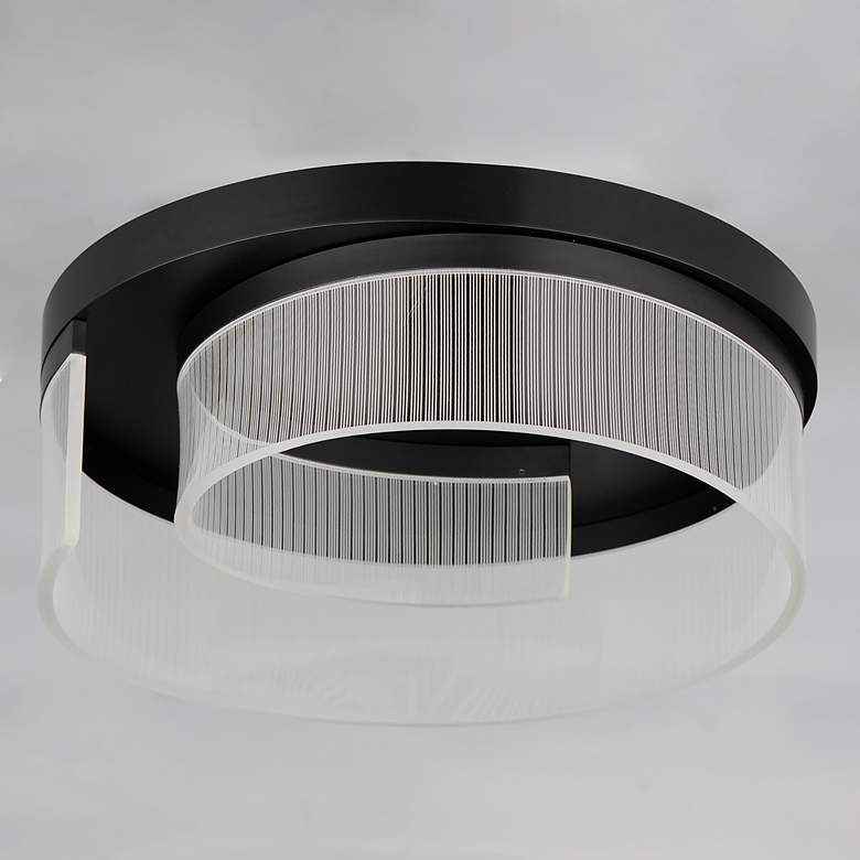 Image 2 Sonata 20" LED Flush Mount Black more views