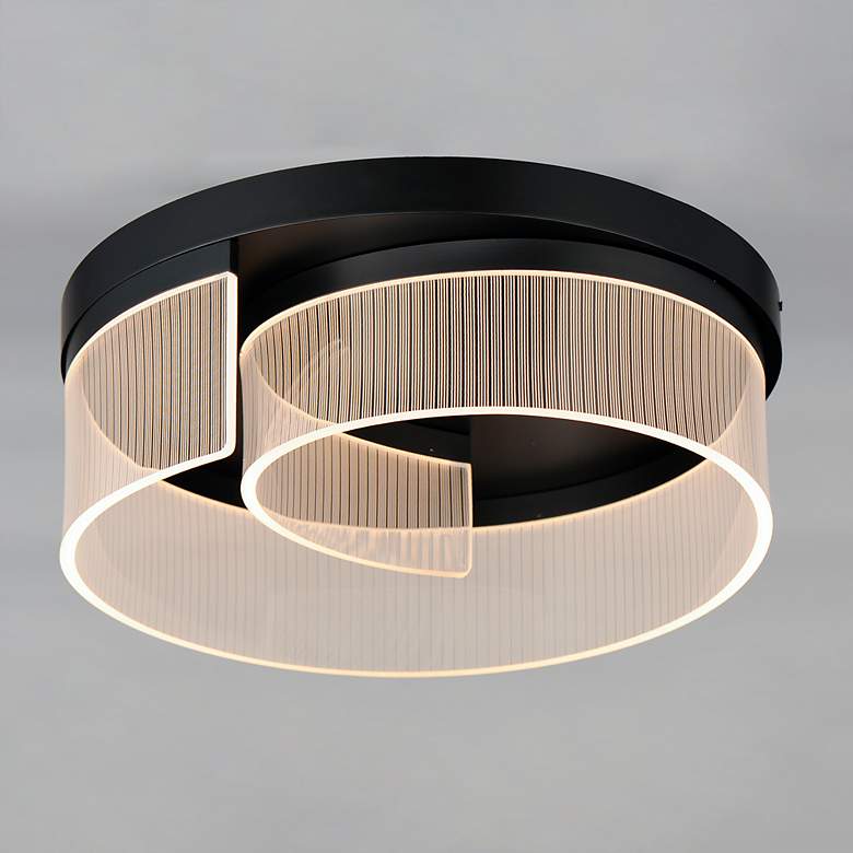 Image 4 Sonata 20" LED Flush Mount Black more views