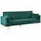 Sonesta 84" Wide Green Velvet Convertible Sofa Bed