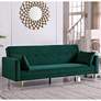 Sonesta 84" Wide Green Velvet Convertible Sofa Bed