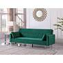 Sonesta 84" Wide Green Velvet Convertible Sofa Bed