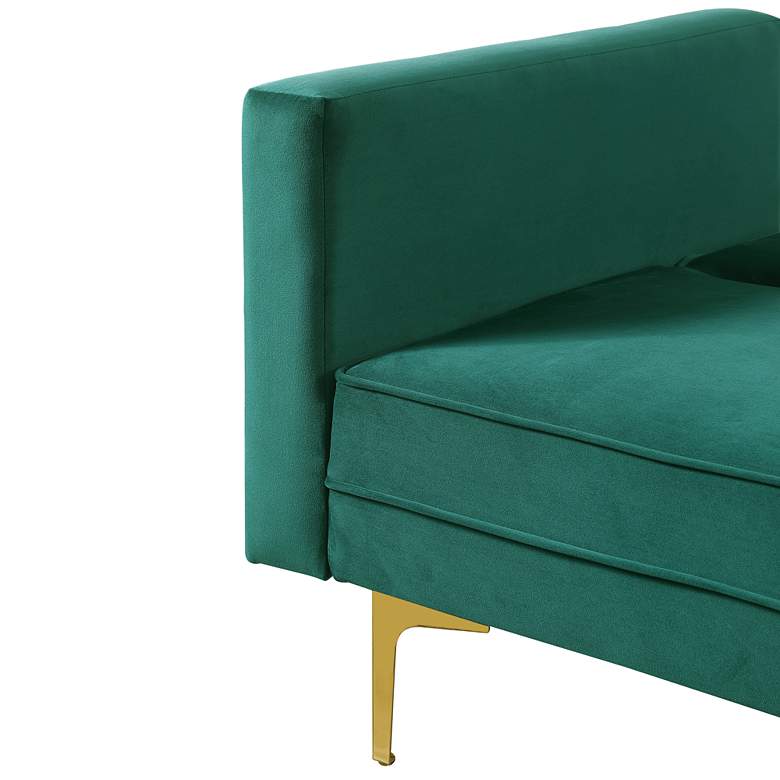 Image 5 Sonesta 84 inch Wide Green Velvet Convertible Sofa Bed more views