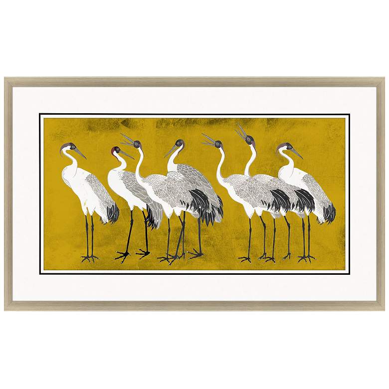 Image 1 Song of the Crane I 61"W x 37"H Framed Art