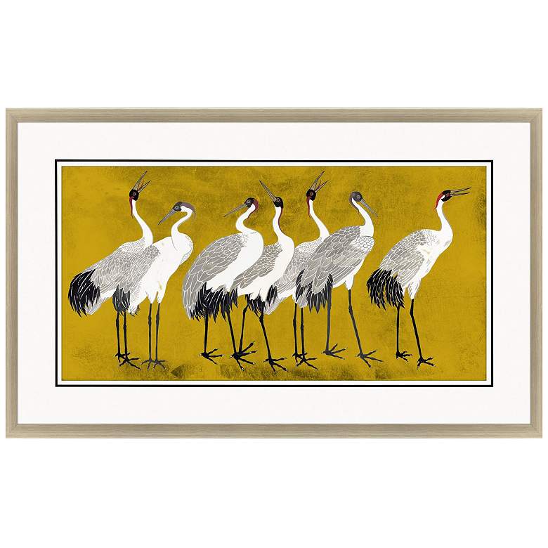 Image 1 Song of the Crane II 61"W x 37"H Framed Art