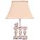 Songbird Distressed White Accent Table Lamp