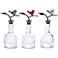 Songbird Stopper Clear Glass Bottle Set of 3