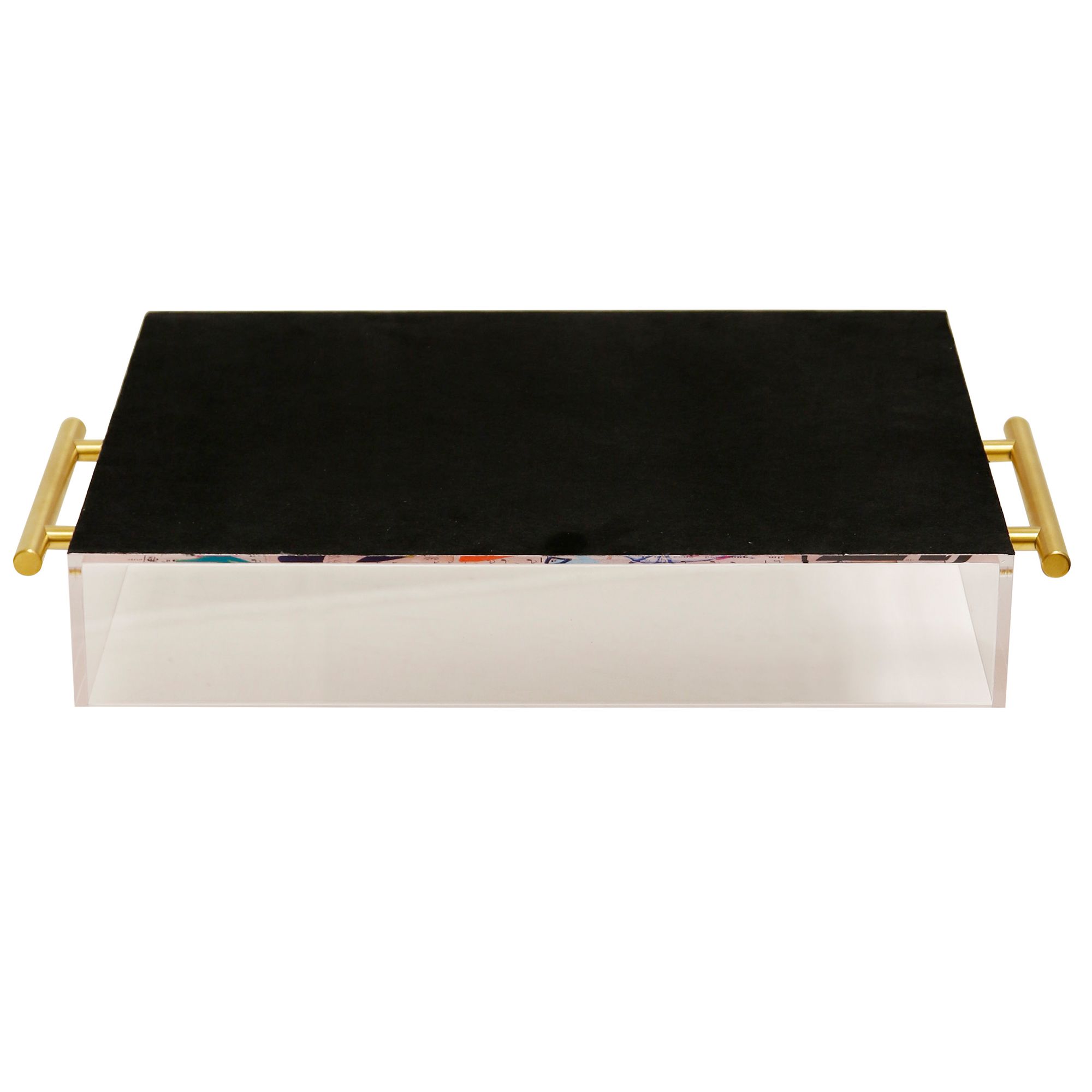 Image 3 Songbook I Acrylic Tray- Large Abstract Print On Acrylic With Gold Handles more views