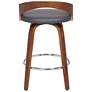 6_Sonia 26" Gray Faux Leather Swivel Bar Stool more views