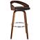 Sonia 30" Brown Faux Leather Swivel Bar Stool