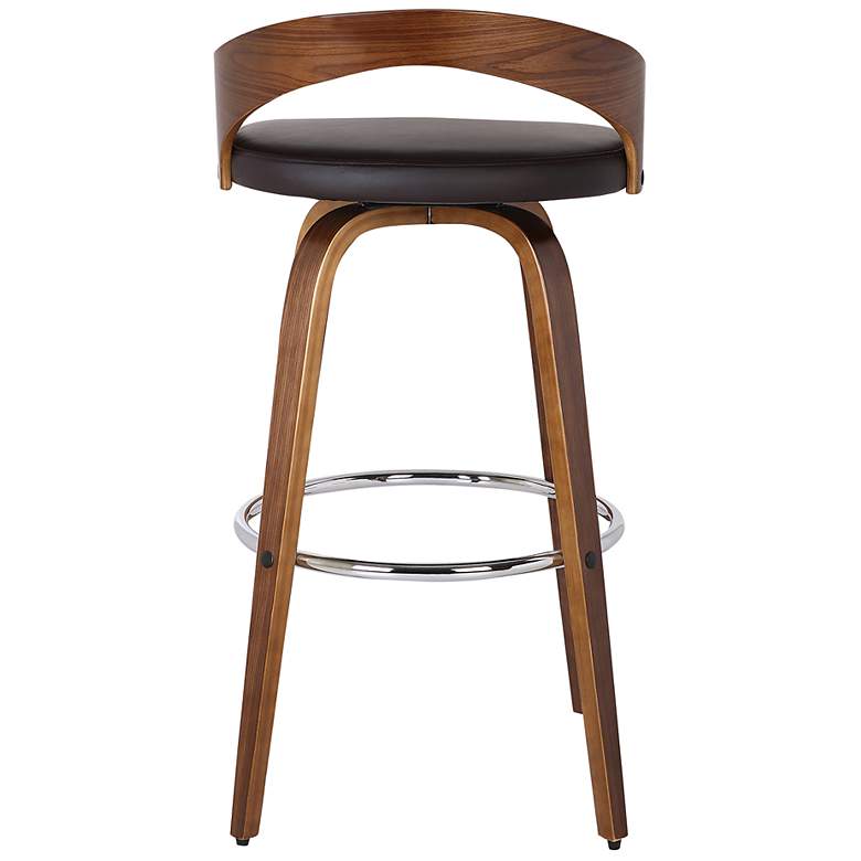 Image 2 Sonia 30" Brown Faux Leather Swivel Bar Stool more views