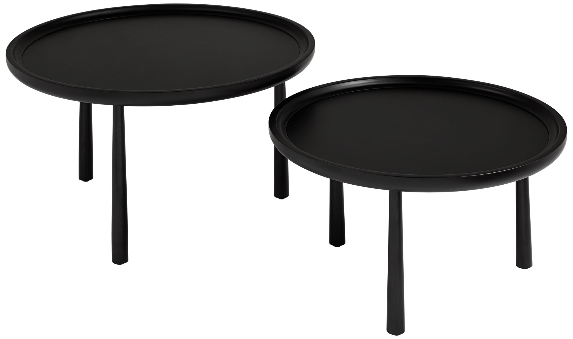 Image 5 Sonia Matte Black Round Nesting Coffee Tables Set of 2 more views
