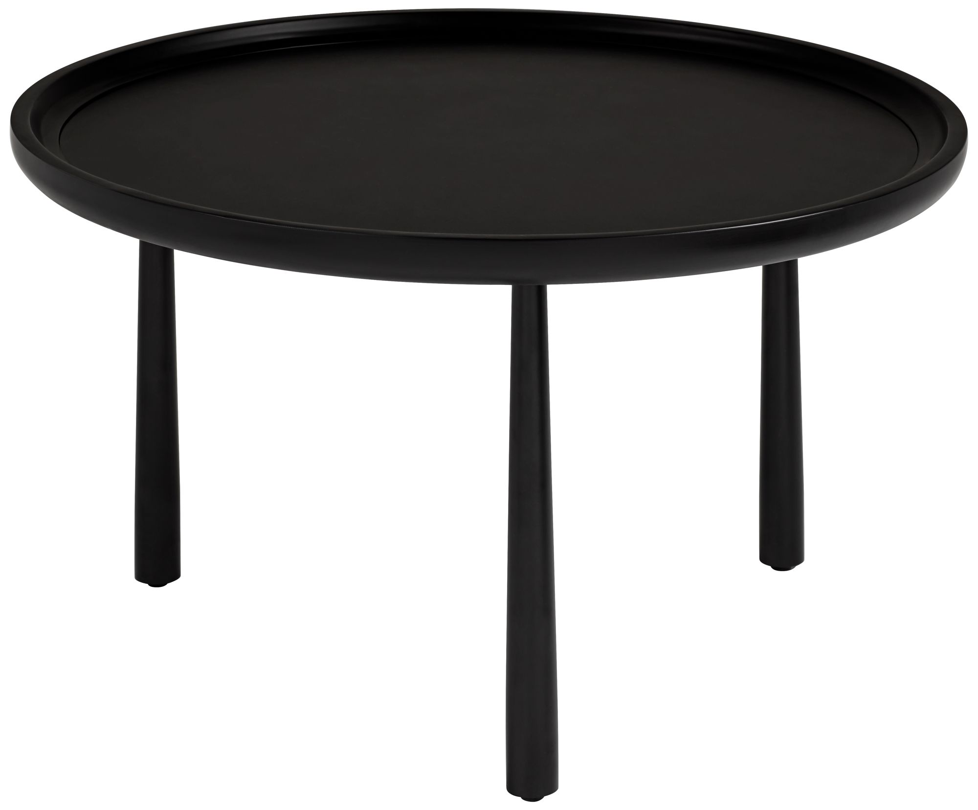 Sonia Matte Black Round Nesting Coffee Tables Set of 2