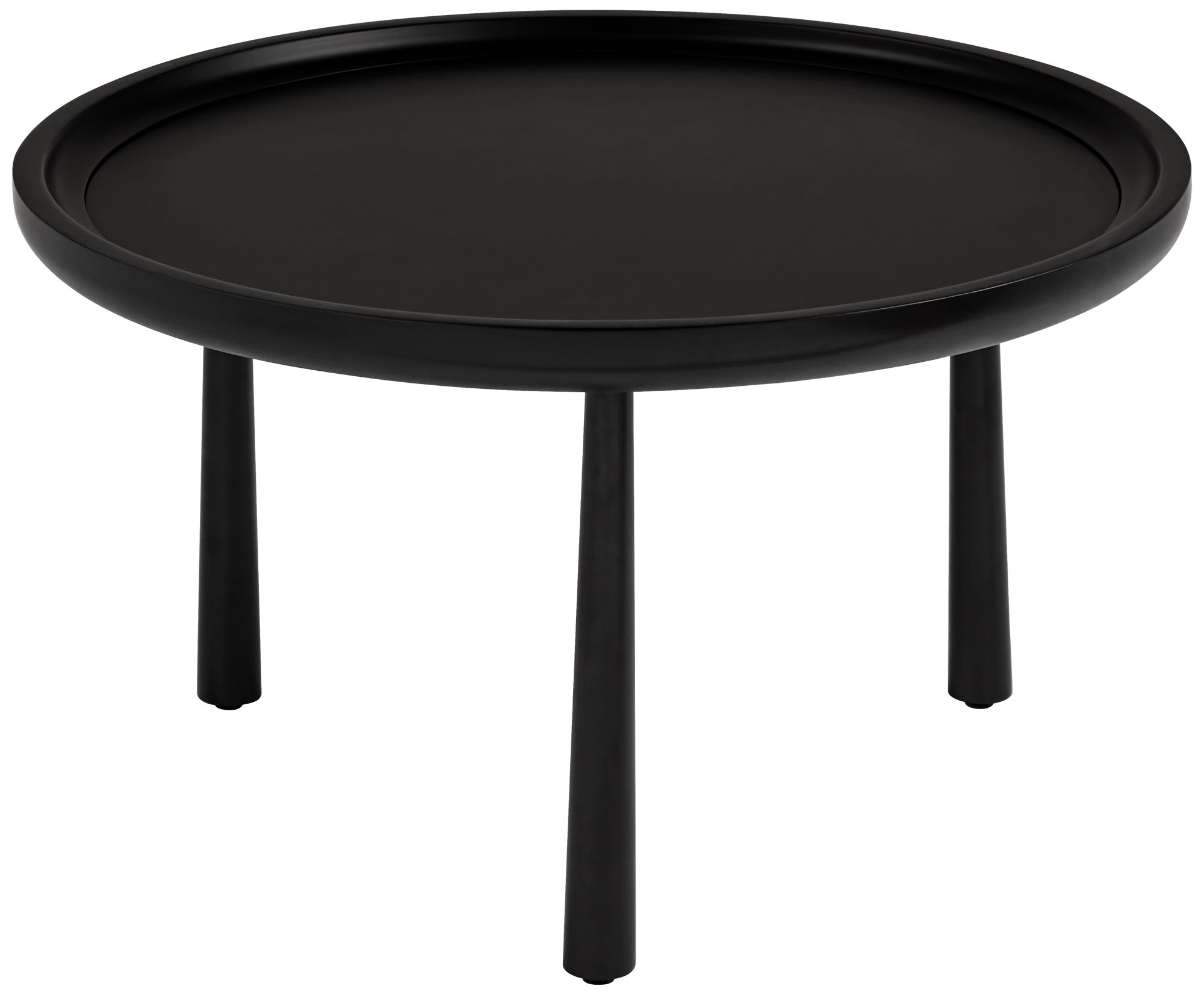Sonia Matte Black Round Nesting Coffee Tables Set of 2