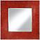 Sonia Textured Red Lacquer 39" Square Wall Mirror