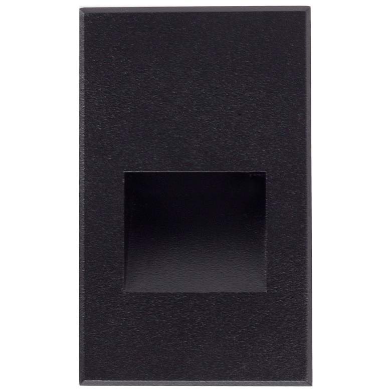 Image 1 Sonic 3 inch Wide Matte Black LED Outdoor Recessed Step Light
