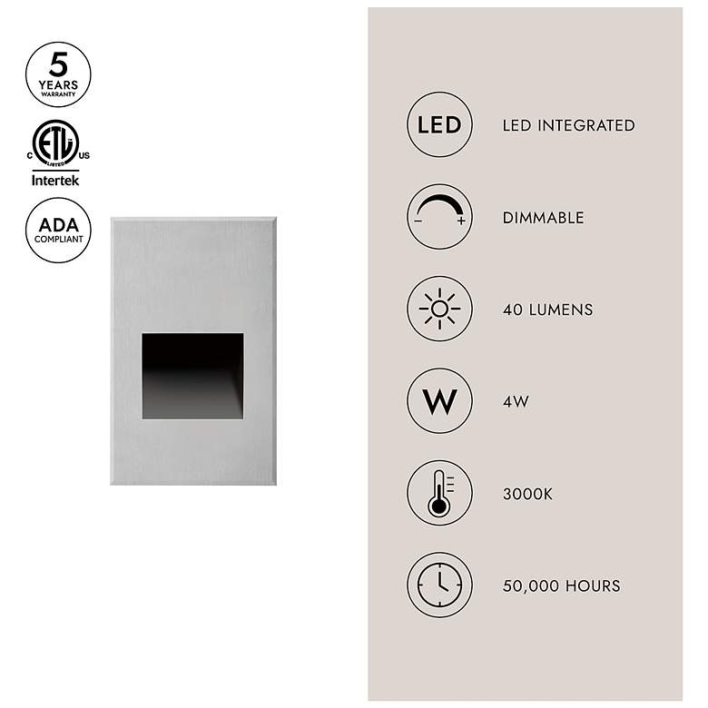 Image 3 Sonic 3"W Marine Espresso Vertical LED Outdoor Step Light more views